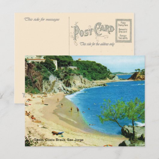 Spanje, Costa Brava, San Jorge Briefkaart (Voorkant / Achterkant)