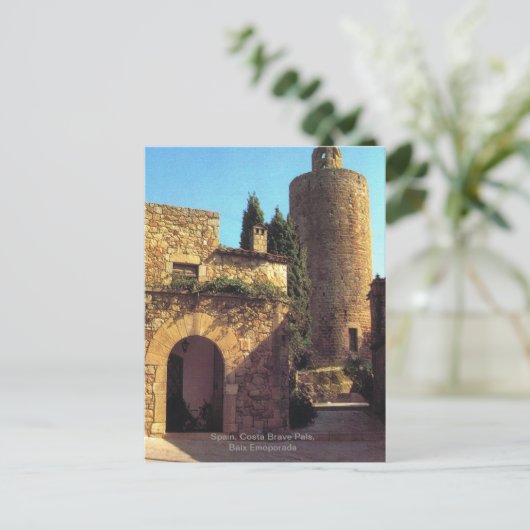 Spanje, Costa Brave Pals, Baix Emoporada Briefkaart (Staand voorkant)