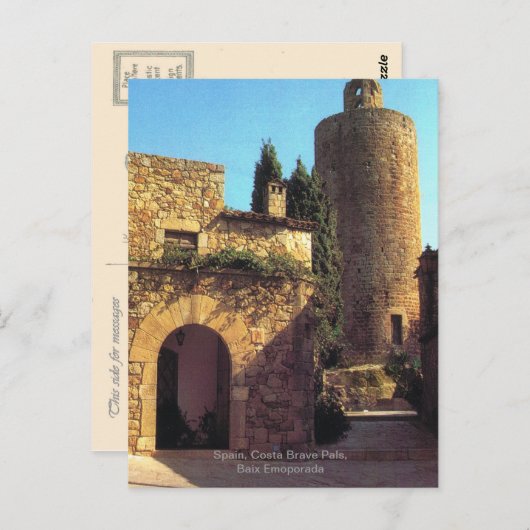 Spanje, Costa Brave Pals, Baix Emoporada Briefkaart (Voorkant / Achterkant)