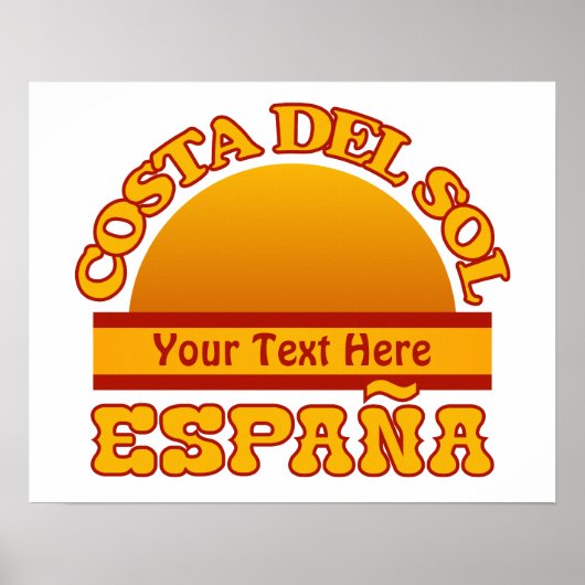 SPANJE Costa Del Sol, aangepast poster (Voorkant)
