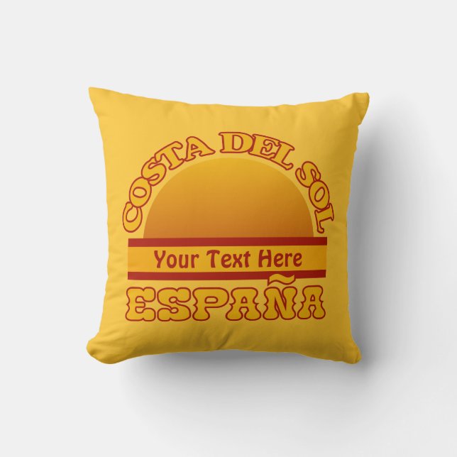 SPANJE Costa Del Sol, aangepaste gootkussens Kussen (Voorkant)