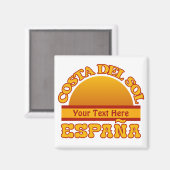 SPANJE Costa Del Sol aangepaste magneet (Voorkant / Achterkant)