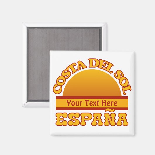 SPANJE Costa Del Sol aangepaste magneet (Voorkant / Achterkant)