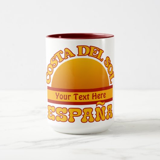 SPANJE Costa Del Sol aangepaste mok - kies stijl (Midden)