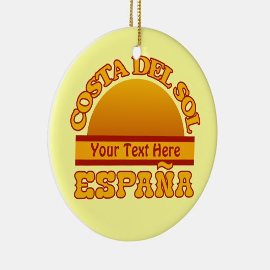 SPANJE Costa Del Sol aangepaste versiering Keramisch Ornament (Rechts)