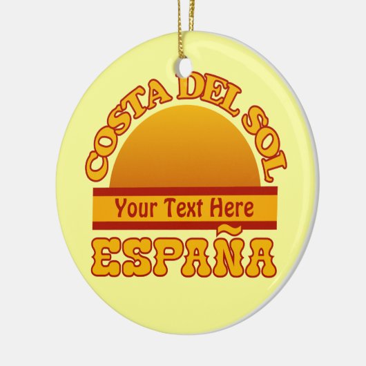 SPANJE Costa Del Sol aangepaste versiering Keramisch Ornament (Links)