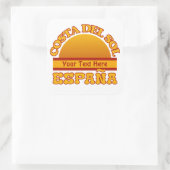 SPANJE Costa Del Sol douane-stickers Vierkante Sticker (Tas)