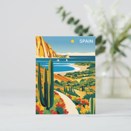  Spanje Costa Dorada Reizen Briefkaart (Staand voorkant)