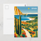Spanje Costa Dorada Reizen Briefkaart (Voorkant / Achterkant)