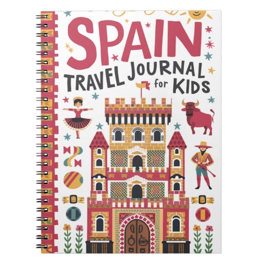 Spanje Cruise Journal voor kinderen Notitieboek (Voorkant)