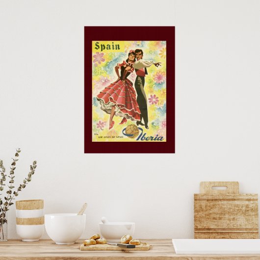  Spanje Dancer Travel Poster (Keuken)