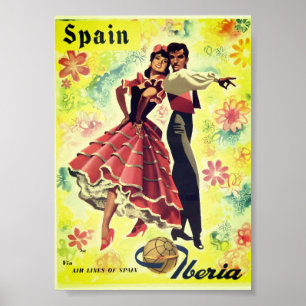 Spanje Dancers Vintage Poster