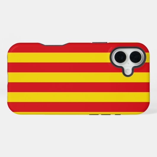 Spanje: de vlag van La Senyera Catalonia iPhone Hoesje (Achterkant horizontaal)