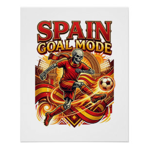 Spanje Doel Modus Skelet Aanvaller Naties Streetwe Perfect Poster