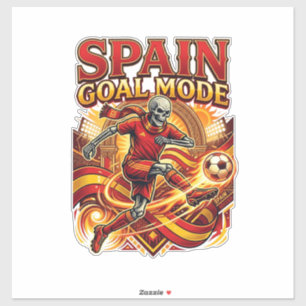 Spanje Doel Modus Skelet Aanvaller Naties Streetwe Sticker