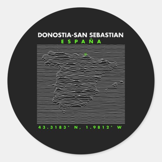 Spanje Donostia-San Sebastian Ronde Sticker (Voorkant)