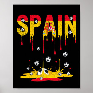 Spanje Dripping Flag Football  Poster