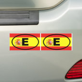 Spanje -E - Europees ovaal Bumpersticker (Op auto)