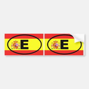 Spanje -E - Europees ovaal Bumpersticker