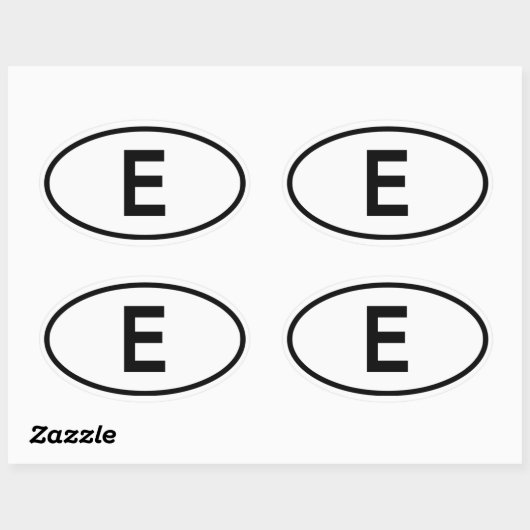 Spanje "E" Ovale Sticker (Vel)