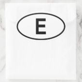 Spanje "E" Ovale Sticker (Tas)