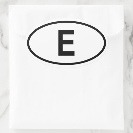 Spanje "E" Ovale Sticker (Tas)