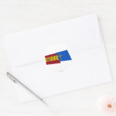 Spanje en Asturië met vlaggen Ronde Sticker (Envelop)