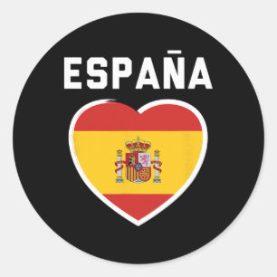 Spanje En Espana - Voetbal En Voetbal Vlag Jersey Ronde Sticker