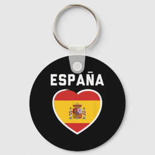 Spanje En Espana - Voetbal En Voetbal Vlag Jersey Sleutelhanger