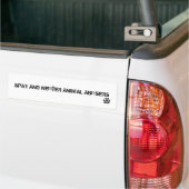 SPANJE EN NEUTER DIERENMISBRUIKERS BUMPERSTICKER (Op Truck)