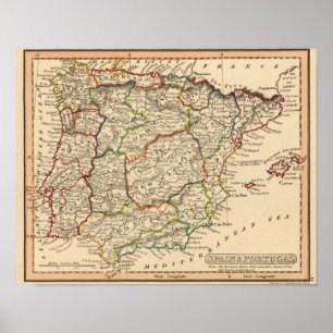 Spanje en Portugal 16 Poster