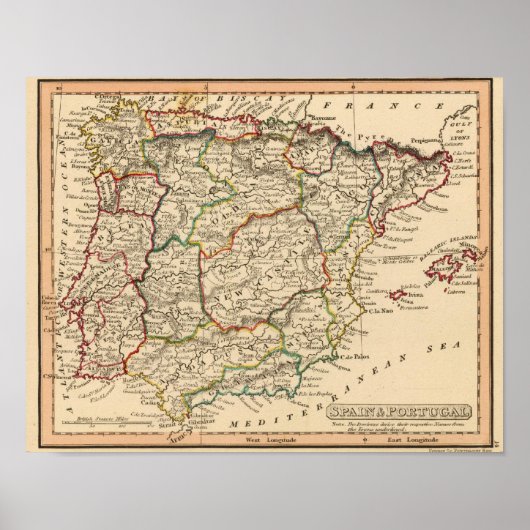 Spanje en Portugal 16 Poster (Voorkant)