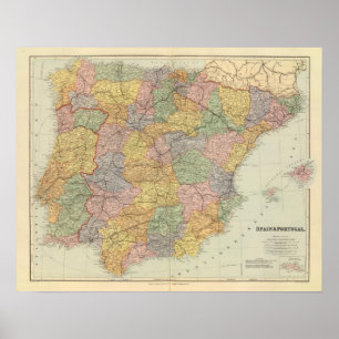 Spanje en Portugal 18 Poster