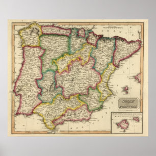 Spanje en Portugal 19 Poster