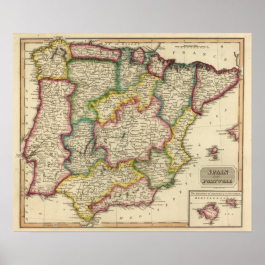 Spanje en Portugal 19 Poster (Voorkant)