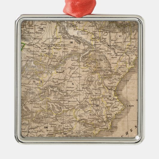Spanje en Portugal 20 Metalen Ornament (Voorkant)