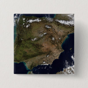 Spanje en Portugal 2 Vierkante Button 5,1 Cm