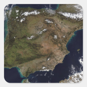 Spanje en Portugal 2 Vierkante Sticker