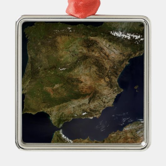 Spanje en Portugal 3 Metalen Ornament (Voorkant)