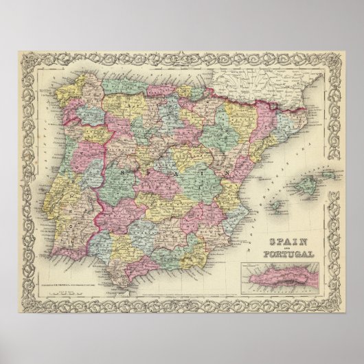 Spanje en Portugal 3 Poster (Voorkant)