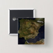 Spanje en Portugal 3 Vierkante Button 5,1 Cm (Voorkant /achterkant)