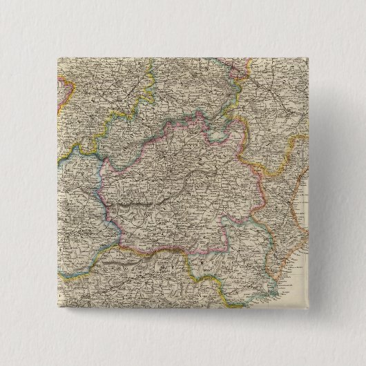 Spanje en Portugal 3 Vierkante Button 5,1 Cm (Voorkant)