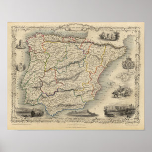 Spanje en Portugal 4 Poster