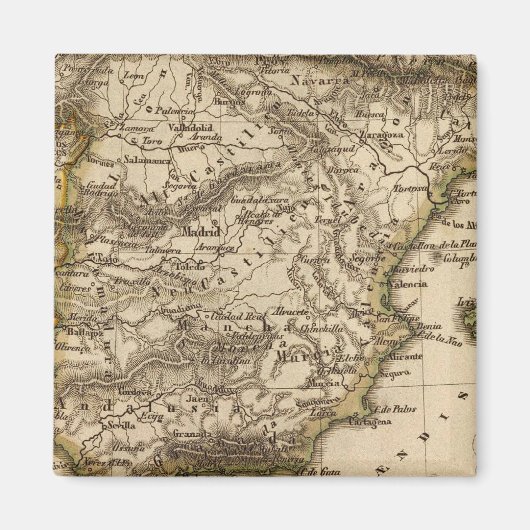 Spanje en Portugal 8 Magneet (Voorkant)