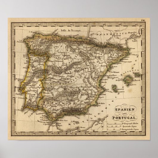 Spanje en Portugal 9 Poster (Voorkant)