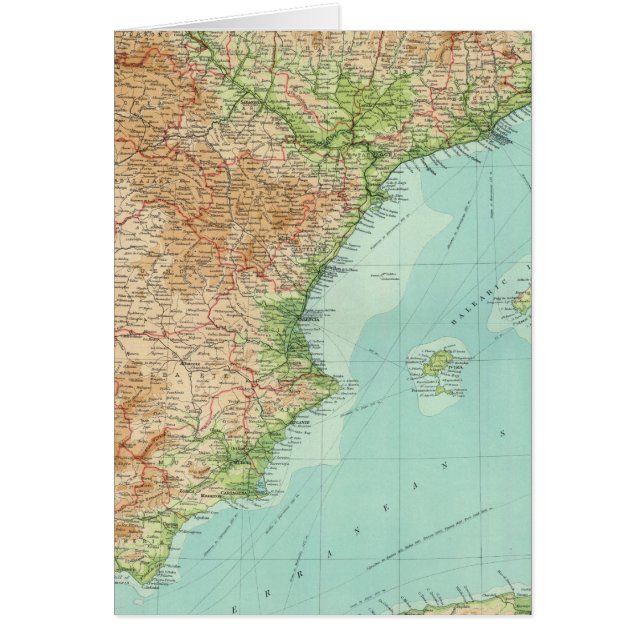 Spanje en Portugal oostelijk deel (Voorkant)