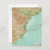 Spanje en Portugal oostelijk deel Briefkaart (Voorkant / Achterkant)