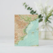 Spanje en Portugal oostelijk deel Briefkaart (Staand voorkant)