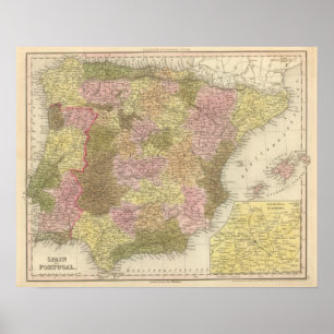 Spanje en Portugal Poster