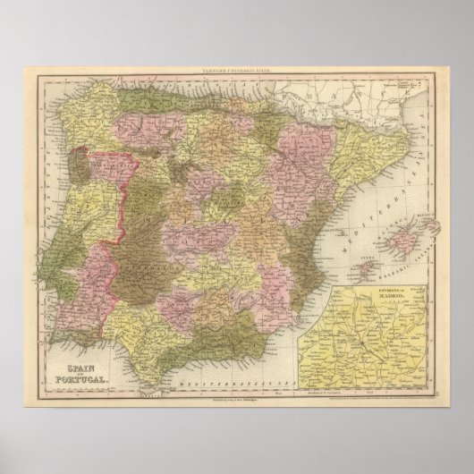 Spanje en Portugal Poster (Voorkant)
